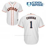 Camiseta Beisbol Hombre Houston Astros Carlos Correa 1 Blanco 1ª Cool Base