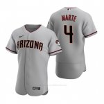 Camiseta Beisbol Hombre Arizona Diamondbacks Ketel Marte Autentico 2020 Road Gris