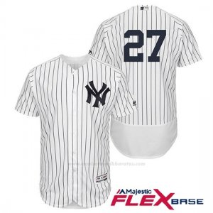 Camiseta Beisbol Hombre New York Yankees Giancarlo Stanton Blanco Autentico Coleccion Flex Base