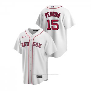 Camiseta Beisbol Hombre Boston Red Sox Dustin Pedroia Replica Primera Blanco