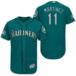 Camiseta Beisbol Hombre Seattle Mariners Edgar Martinez Aqua Number Retirement