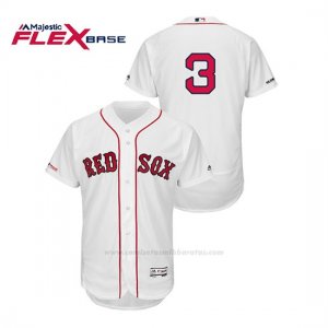 Camiseta Beisbol Hombre Boston Red Sox Sandy Leon 150th Aniversario Patch Flex Base Blanco