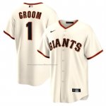 Camiseta Beisbol Hombre San Francisco Giants NO 1 Groom Primera Replica Blanco