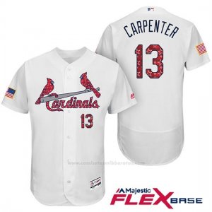 Camiseta Beisbol Hombre St. Louis Cardinals 2017 Estrellas y Rayas Matt Carpenter Blanco Flex Base