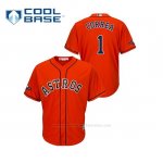 Camiseta Beisbol Hombre Houston Astros Carlos Correa 2019 Postseason Cool Base Naranja