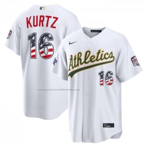 Camiseta Beisbol Hombre Oakland Athletics Nick Kurtz 2026 All Star Edition Stars Stripes Stadium Blanco Camiseta Beisbol Hombre Oakland Athletics Nick Kurtz 2026 All Star Edition Stars Stripes Stadium Blanco
