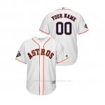 Camiseta Beisbol Hombre Houston Astros Personalizada 2019 World Series Bound Cool Base Blanco