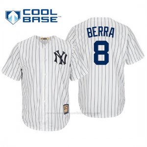 Camiseta Beisbol Hombre New York Yankees Yogi Berra Cooperstown Collezione Cool Base Blanco