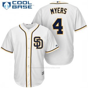 Camiseta Beisbol Hombre San Diego Padres Wil Myers Blanco Cool Base Jugador