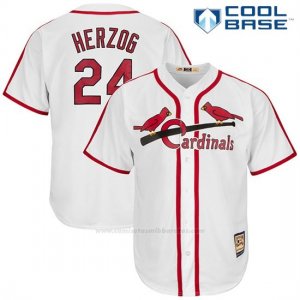Camiseta Beisbol Hombre St. Louis Cardinals Mens Blancoy Herzog Blanco Cool Base