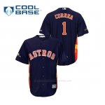 Camiseta Beisbol Hombre Houston Astros Carlos Correa 2019 Postseason Cool Base Azul
