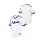 Camiseta Beisbol Nino Atlanta Braves Cooperstown Collection Mesh Wordmark V-Neck Blanco