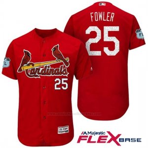 Camiseta Beisbol Hombre St. Louis Cardinals Dexter Fowler Scarlet 2017 Entrenamiento de Primavera Flex Base Jugador