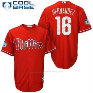 Camiseta Beisbol Hombre Philadelphia Phillies Cesar Hernandez Scarlet 2017 Entrenamiento de Primavera Cool Base Jugador