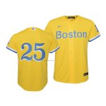 Camiseta Beisbol Nino Boston Red Sox Kevin Plawecki 2021 City Connect Replica Oro