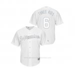 Camiseta Beisbol Hombre Milwaukee Brewers Lorenzo Cain 2019 Players Weekend Replica Blanco