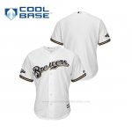 Camiseta Beisbol Hombre Milwaukee Brewers 2019 Postseason Cool Base Blanco