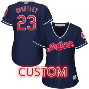 Camiseta Mujer Cleveland Indians Personalizada Azul