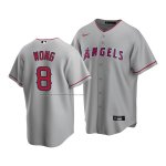 Camiseta Beisbol Hombre Los Angeles Angels Kean Wong Replica Gris