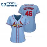 Camiseta Beisbol Mujer St. Louis Cardinals Paul Goldschmidt 2019 Cool Base Majestic Alternato Horizon Blue