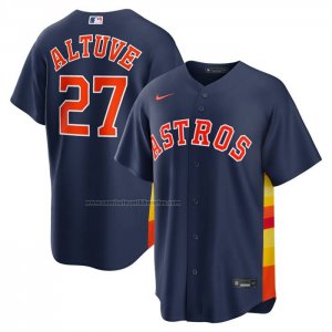 Camiseta Beisbol Hombre Houston Astros Jose Altuve Alterno 2 Replica Azul