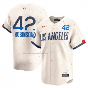 Camiseta Beisbol Hombre Los Angeles Dodgers Jackie Robinson City Connect Limited Crema