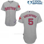 Camiseta Beisbol Hombre Boston Red Sox 5 Nomar Garciaparra Gris Cool Base