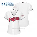 Camiseta Beisbol Mujer Cleveland Indians 2019 All Star Game Patch Cool Base 1ª Personalizada Blanco