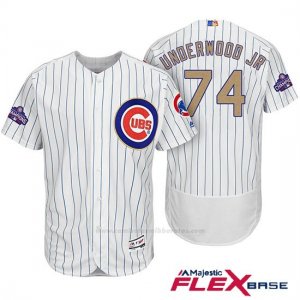 Camiseta Beisbol Hombre Chicago Cubs 74 Duane Underwood Jr. Blanco Oro Program Flex Base