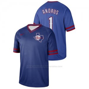 Camiseta Beisbol Hombre Texas Rangers Elvis Andrus Cooperstown Collection Legend Azul