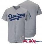 Camiseta Beisbol Hombre Los Angeles Dodgers Autentico Coleccion Gris Flex Base