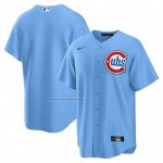 Camiseta Beisbol Hombre Chicago Cubs Segunda Alternativa Replica Azul
