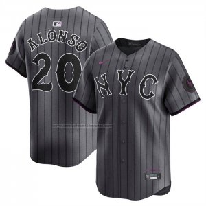 Camiseta Beisbol Hombre New York Mets Pete Alonso Ciudad Conectada Limited Gris