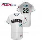 Camiseta Beisbol Hombre Arizona Diamondbacks Jake Lamb 150th Aniversario Patch Autentico Flex Base Blanco