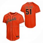 Camiseta Beisbol Nino San Francisco Giants Jung Hoo Lee Alterno Replica Naranja Camiseta Beisbol Nino San Francisco Giants Jung Hoo Lee Alterno Replica Naranja