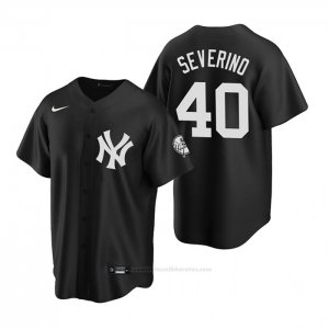 Camiseta Beisbol Hombre New York Yankees Luis Severino Replica Negro