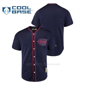 Camiseta Beisbol Hombre Cincinnati Reds Throwback 1911 Cool Base Azul