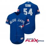 Camiseta Beisbol Hombre Toronto Blue Jays Roberto Osuna 2018 Stars & Stripes Flex Base Royal