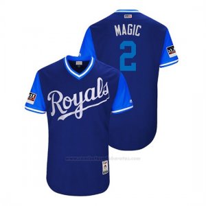 Camiseta Beisbol Hombre Kansas City Royals Alcides Escobar 2018 Llws Players Weekend Magic Royal