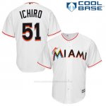 Camiseta Beisbol Hombre Miami Marlins Ichiro Suzuki Blanco 1ª Cool Base Jugador
