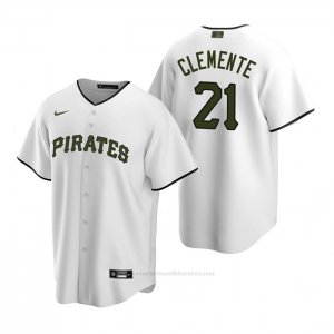 Camiseta Beisbol Hombre Pittsburgh Pirates Roberto Clemente Alterno Replica Blanco