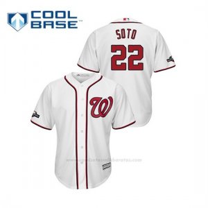 Camiseta Beisbol Hombre Washington Nationals Juan Soto 2019 Postseason Cool Base Blanco