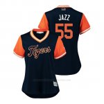 Camiseta Beisbol Mujer Detroit Tigers John Hicks 2018 Llws Players Weekend Jazz Azul