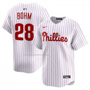 Camiseta Beisbol Hombre Philadelphia Phillies Alec Bohm Alterno Limited Blanco