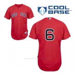 Camiseta Beisbol Hombre Boston Red Sox 6 Johnny Pesky Rojo Alterno Cool Base