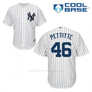 Camiseta Beisbol Hombre New York Yankees Andy Pettitte 46 Blanco 1ª Cool Base