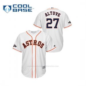 Camiseta Beisbol Hombre Houston Astros Jose Altuve 2019 Postseason Cool Base Blanco