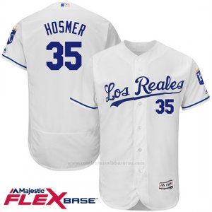 Camiseta Beisbol Hombre Kansas City Royals Eric Hosmer 35 Blanco Flex Base Autentico Coleccion Jugador