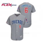 Camiseta Beisbol Hombre Chicago Cubs Carl Edwards Jr 150th Aniversario Patch Flex Base Gris