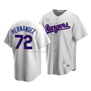 Camiseta Beisbol Hombre Texas Rangers Jonathan Hernandez Cooperstown Collection Primera Blanco